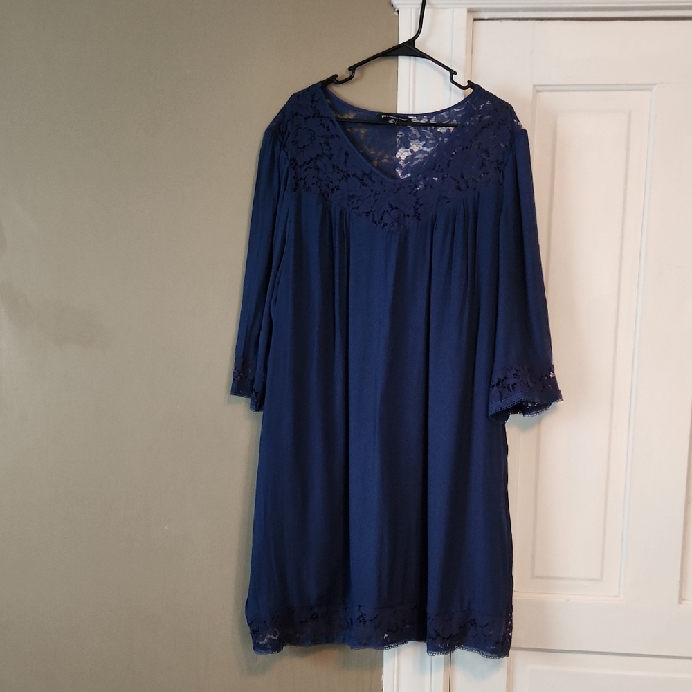 Zac & Rachel Navy Lace Dress